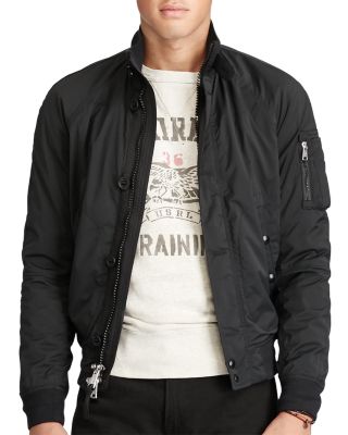 black polo bomber jacket