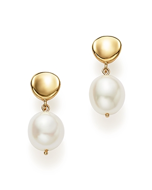 Bloomingdale's Cultured Freshwater Pearl Drop Earrings in 14K Yellow Gold, 8mm
