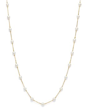 Bloomingdale's - Cultured Freshwater Pearl Station Necklace in 14K Yellow Gold, 18" - 100% Exclusive