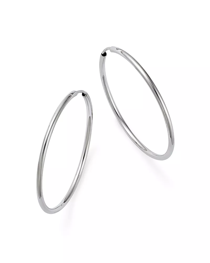 Bloomingdale's Fine Collection 14K White Gold Small Endless Hoop Earrings