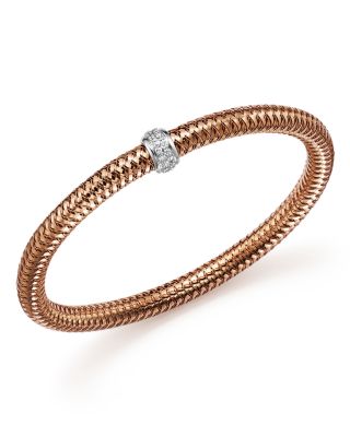 Roberto Coin - 18K Gold Primavera Stretch Bracelet with Diamonds