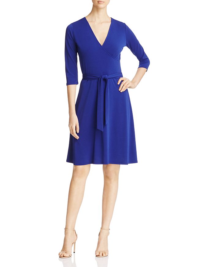 Leota Perfect Wrap Three-Quarter Sleeve Dress | Bloomingdale's