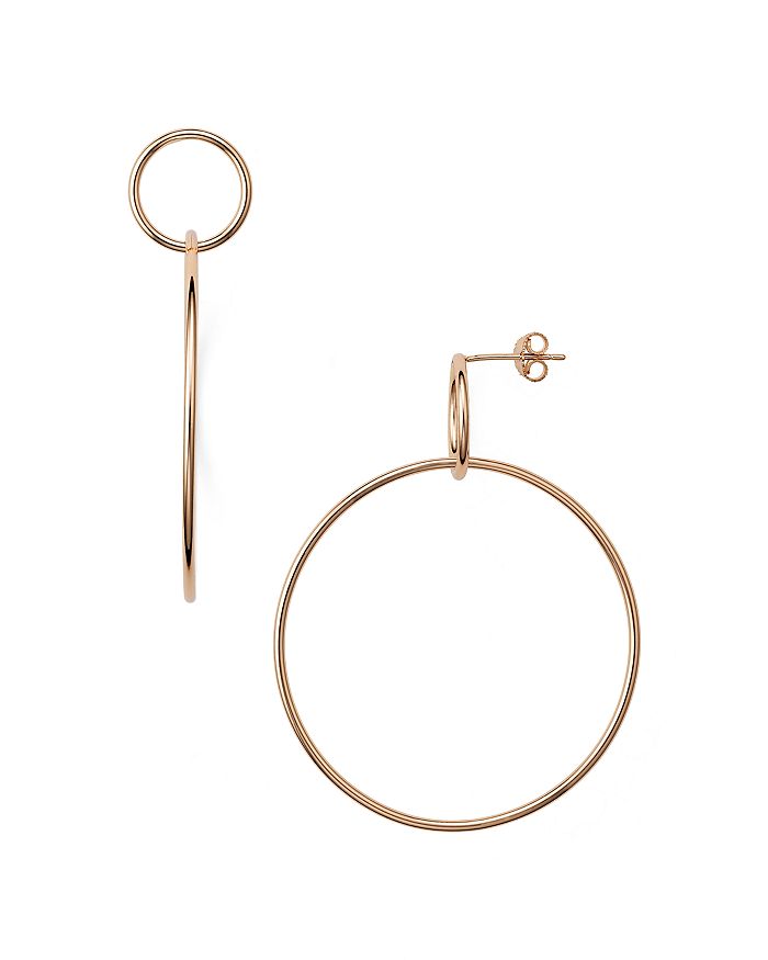 Jules Smith Double Circle Hoop Earrings In Rose Gold