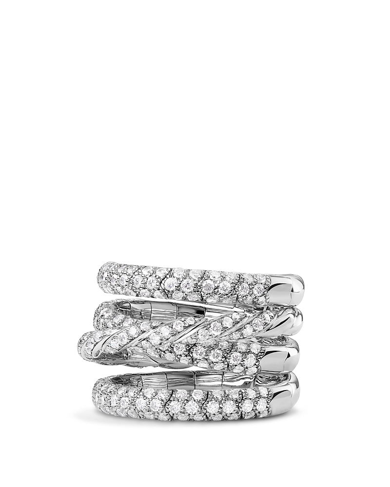 David Yurman Pave Flex Four Row Ring with Diamonds