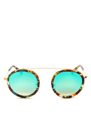 KREWE Women’s Round Mirrored Sunglasses ST. LOUIS MIRRORED | Crystal 24K | KREWE main image 2