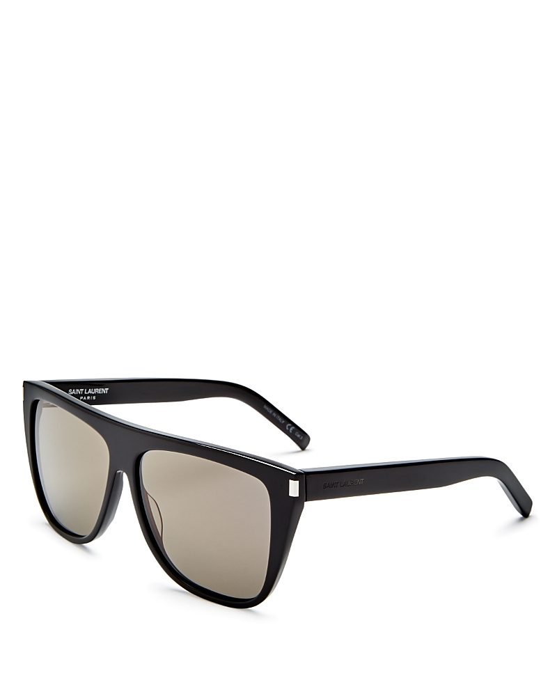 Saint Laurent Flat Top Square Sunglasses, 59mm