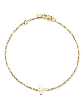 Bloomingdale's - 14K Yellow Gold Small Cross Bracelet - 100% Exclusive