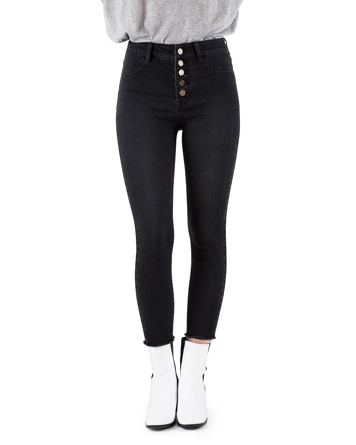 Pistola - Naomi Exposed Button Fly Crop Jeans in Bad Magic