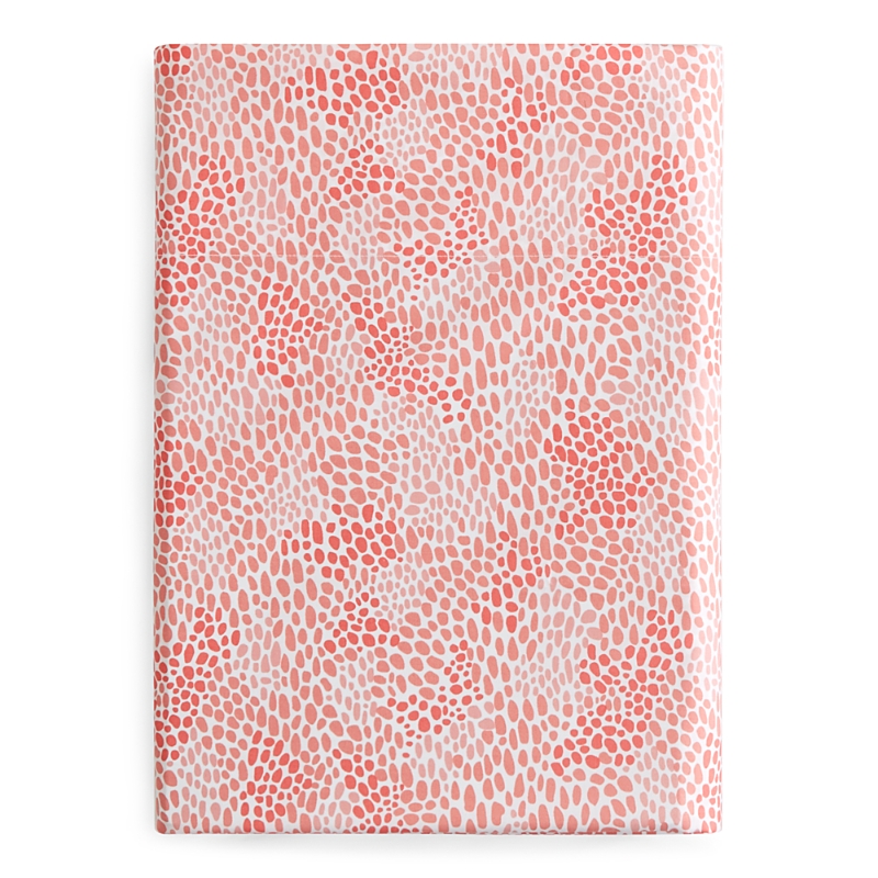 Matouk Lulu Dk For Nikita Flat Sheet, Twin In Coral