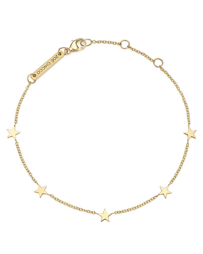 Shop Zoë Chicco 14k Yellow Gold Star Bracelet