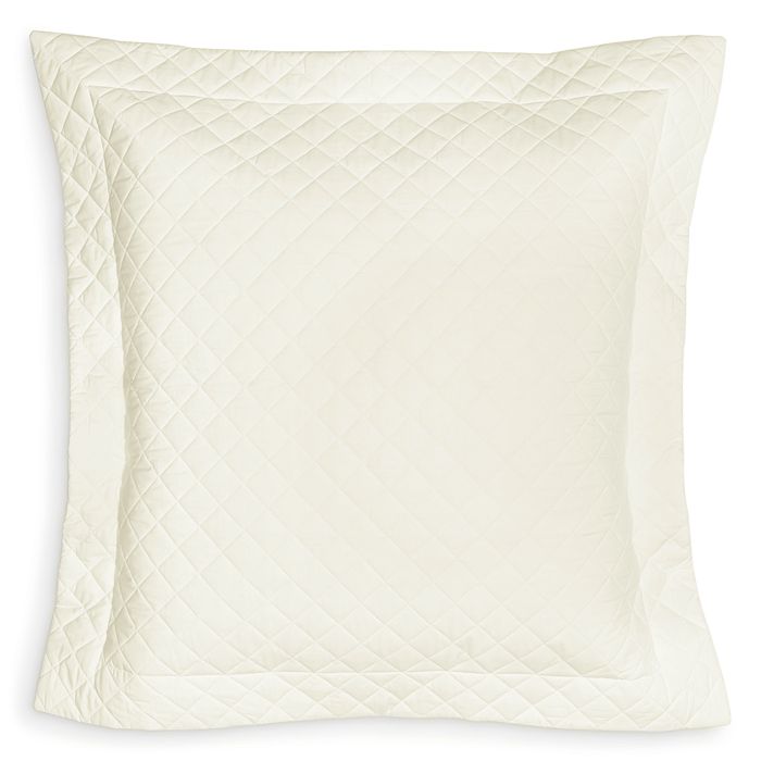 Matouk Gemma Quilted Euro Sham In Ivory