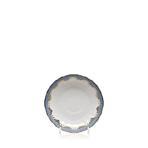 Herend Fishscale Canton Saucer In Light Blue