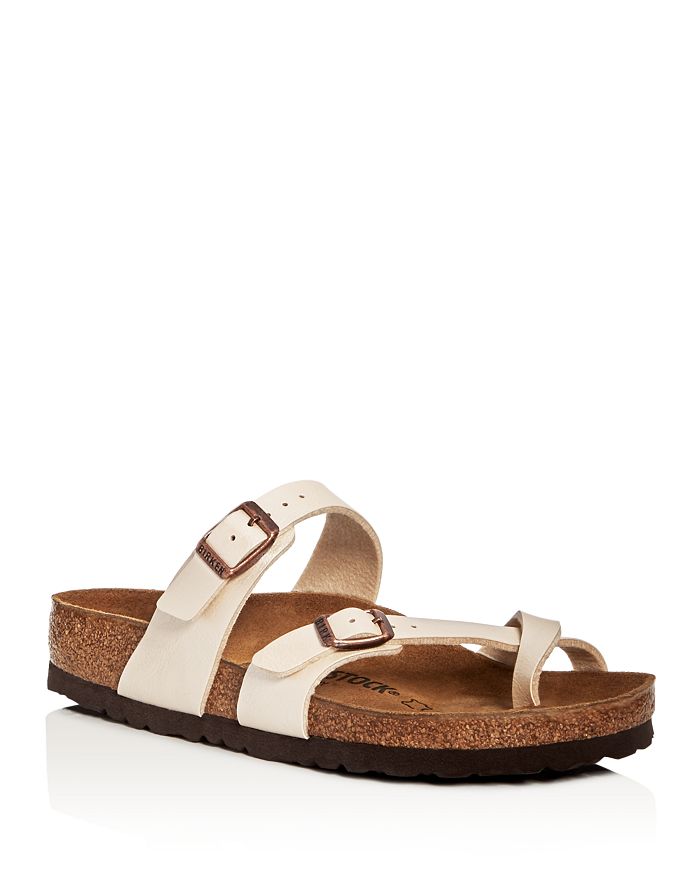 Shop Birkenstock Women's Mayari Buckled Slide Sandals In White