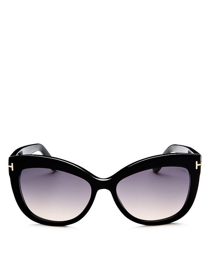 TOM FORD ALLISTAIR CAT EYE SUNGLASSES, 56MM,FT0524W5601B