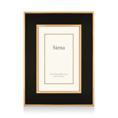 Wide Enamel with Gold Frame, 5" x 7"