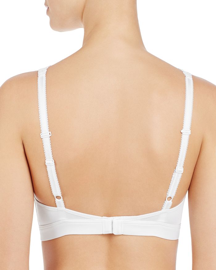 Shop Wacoal Embrace Lace Convertible Plunge Soft Cup Wireless Bra In Delicious White