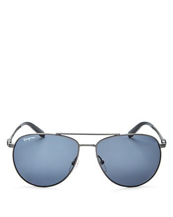 FERRAGAMO Salvatore Ferragamo 60mm Aviator Sunglasses