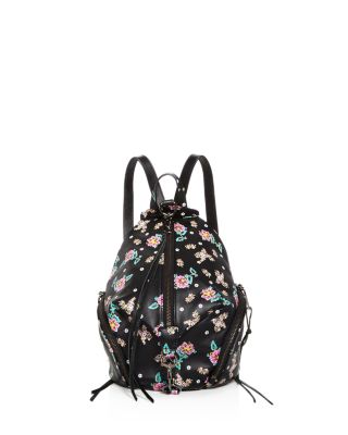 floral leather backpack