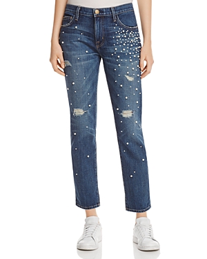 Current/Elliott The Fling Faux Pearl Jeans in Loved Destroy, $328.0