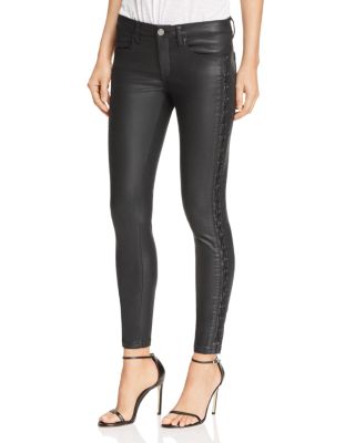 BLANKNYC Coated Lace-Up Skinny Pants 