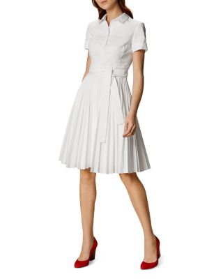 karen millen pleated shirt dress