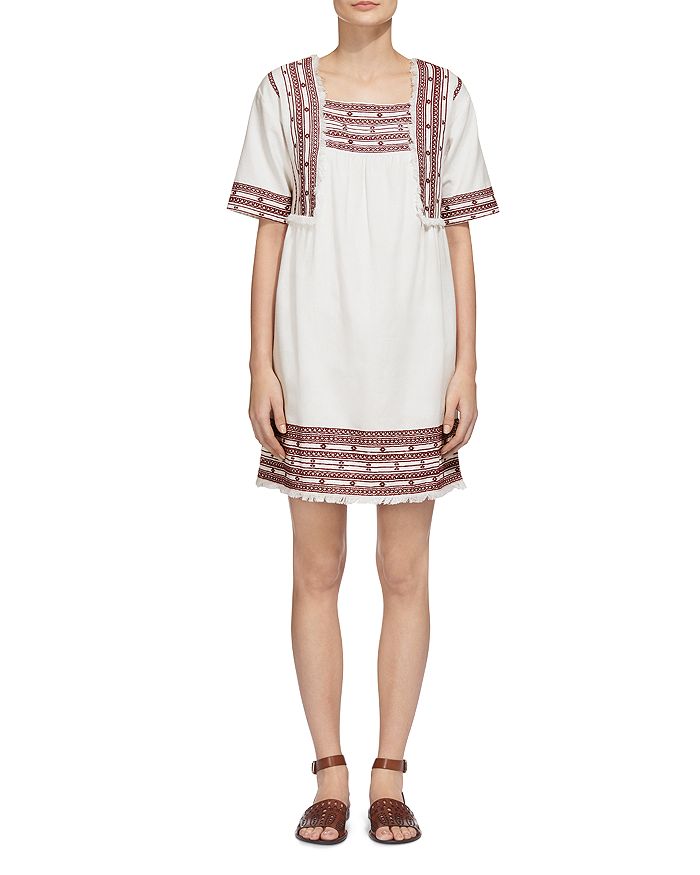 Whistles Selina Embroidered Tunic Dress Bloomingdale s