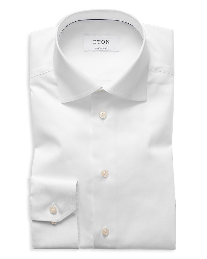 Shop Eton Contemporary Fit Signature Twill Dress Shirt In White