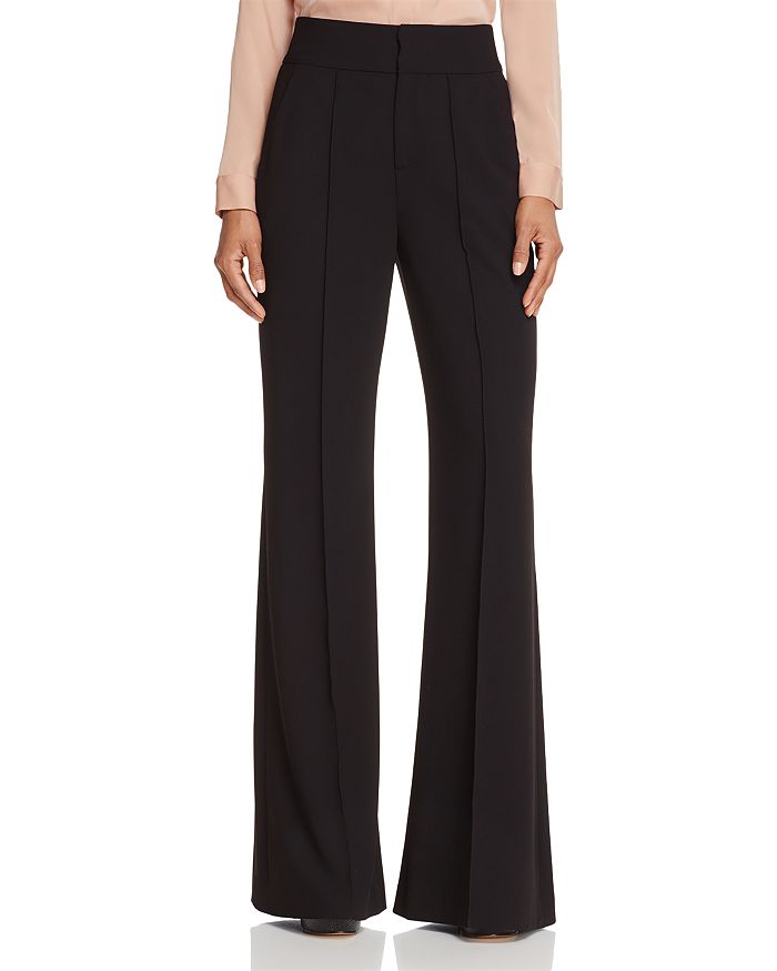 Alice and Olivia Alice + Olivia Dawn Front Pintuck Flared Pants ...