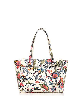 Tory Burch Parker Floral Small Leather Tote | Bloomingdale's