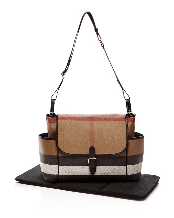 Burberry snap cheap flap diaper bag