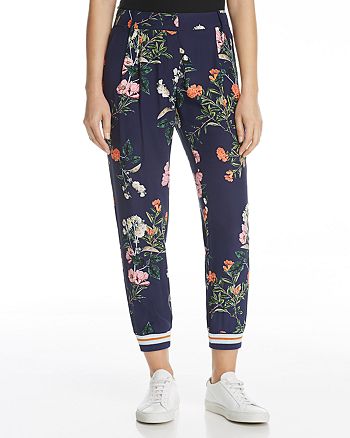 Parker Manolo Floral Print Silk Pants | Bloomingdale's