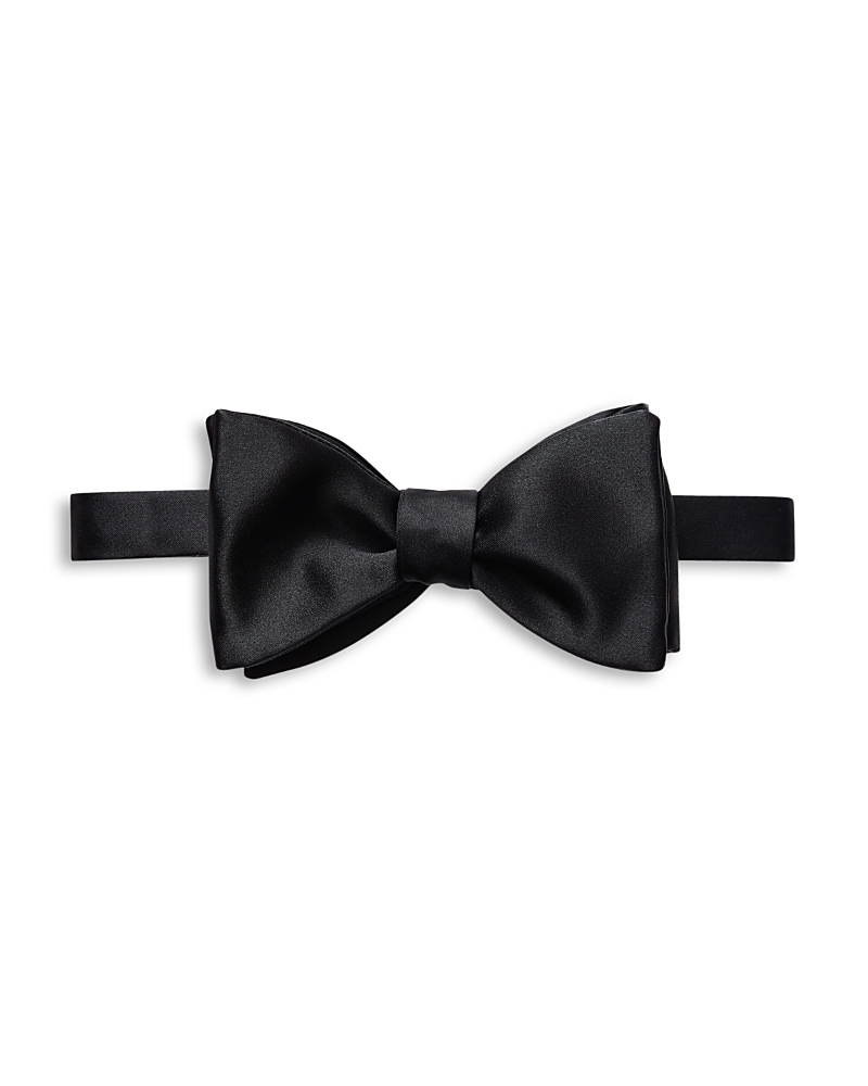 Eton Satin Self Tied Bow Tie In Black