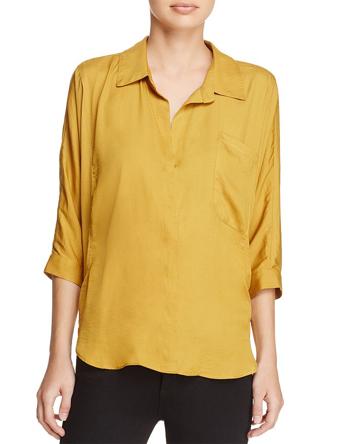 dRA Marie Collared V-Neck Shirt | Bloomingdale's