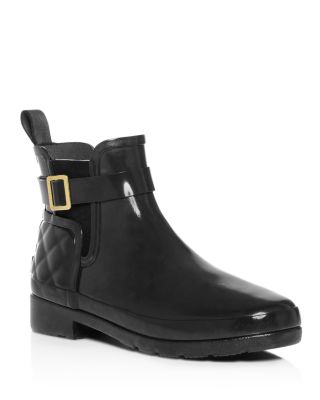 hunter quilted gloss chelsea boots