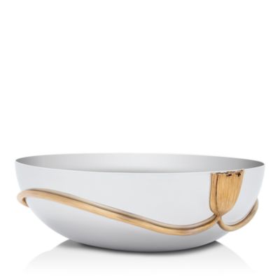 L'Objet - Deco Leaves Large Oval Bowl