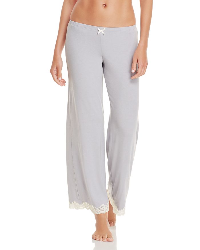 Eberjey Lady Godiva Pants In Slate/off White