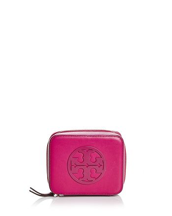 Tory Burch Charlie Medium Leather Jewelry Case | Bloomingdale's