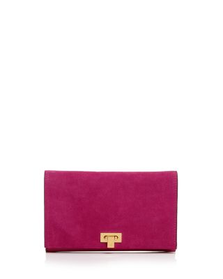 Tory Burch Carmen Suede Clutch Bloomingdale s