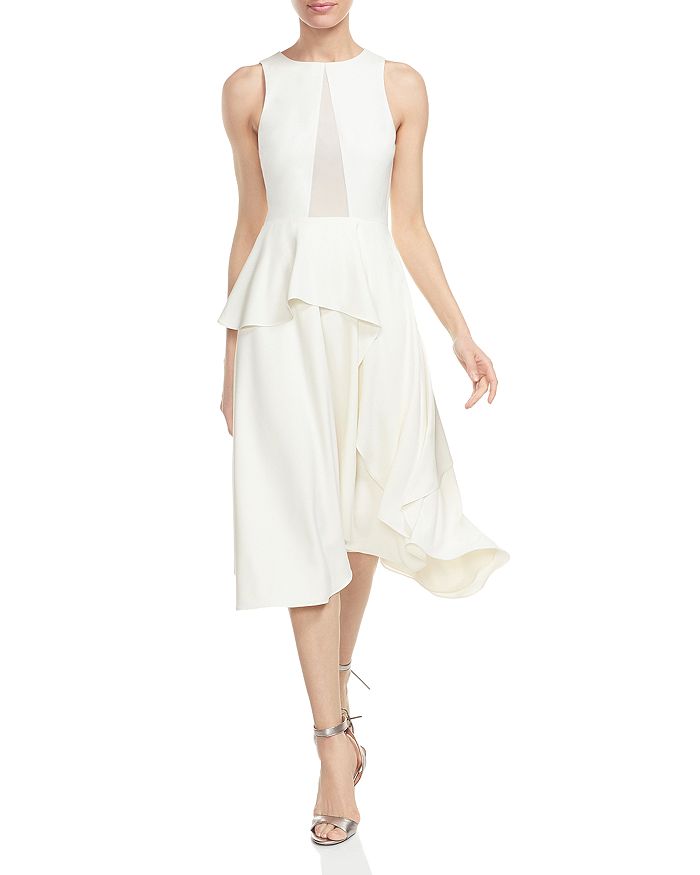 Halston heritage hot sale peplum dress