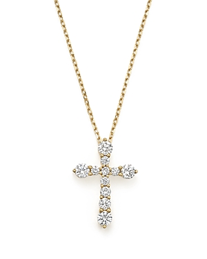 Diamond Cross Pendant Necklace in 14K Yellow Gold,.50 ct. t.w. - 100% Exclusive