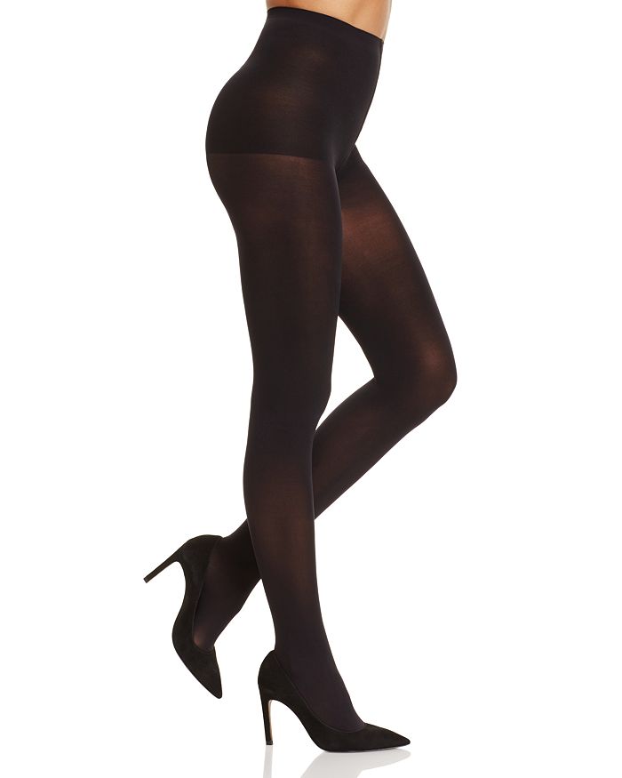 DONNA KARAN HOSIERY SUEDED JERSEY CONTROL TOP TIGHTS,D0B110