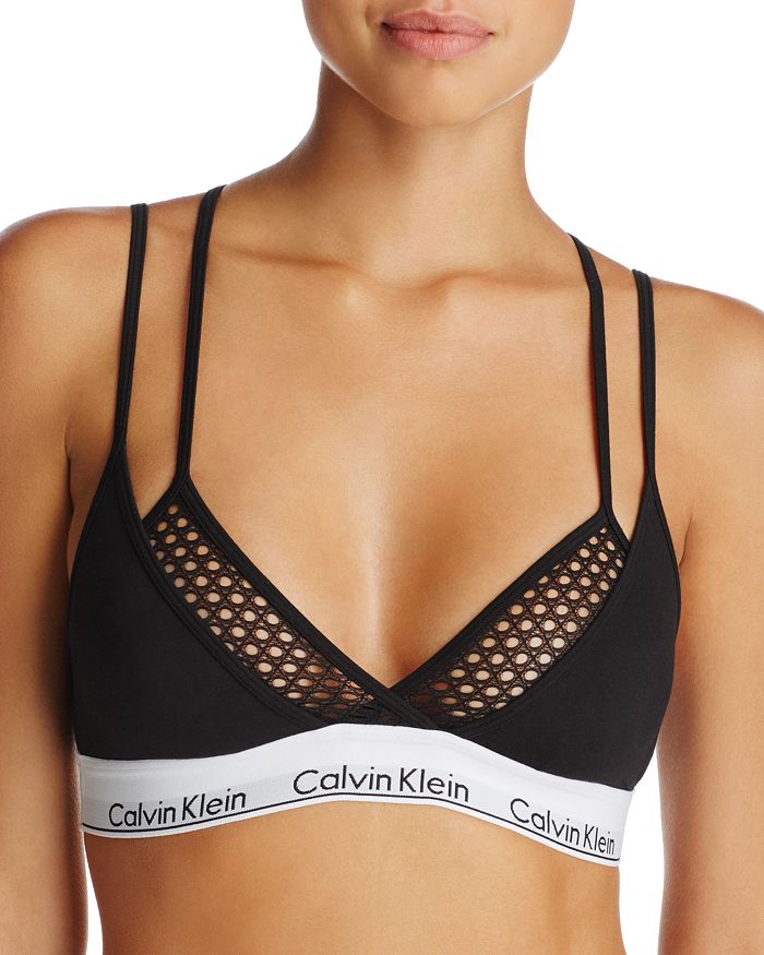 Modern Cotton Unlined Triangle Bralette + Thong