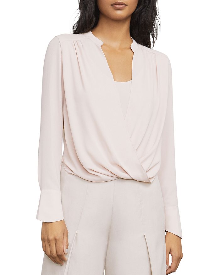 Bcbgmaxazria jaklyn draped front blouse sale