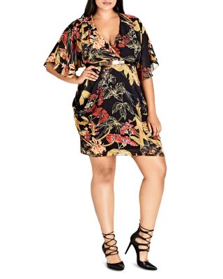 city chic faux wrap dress