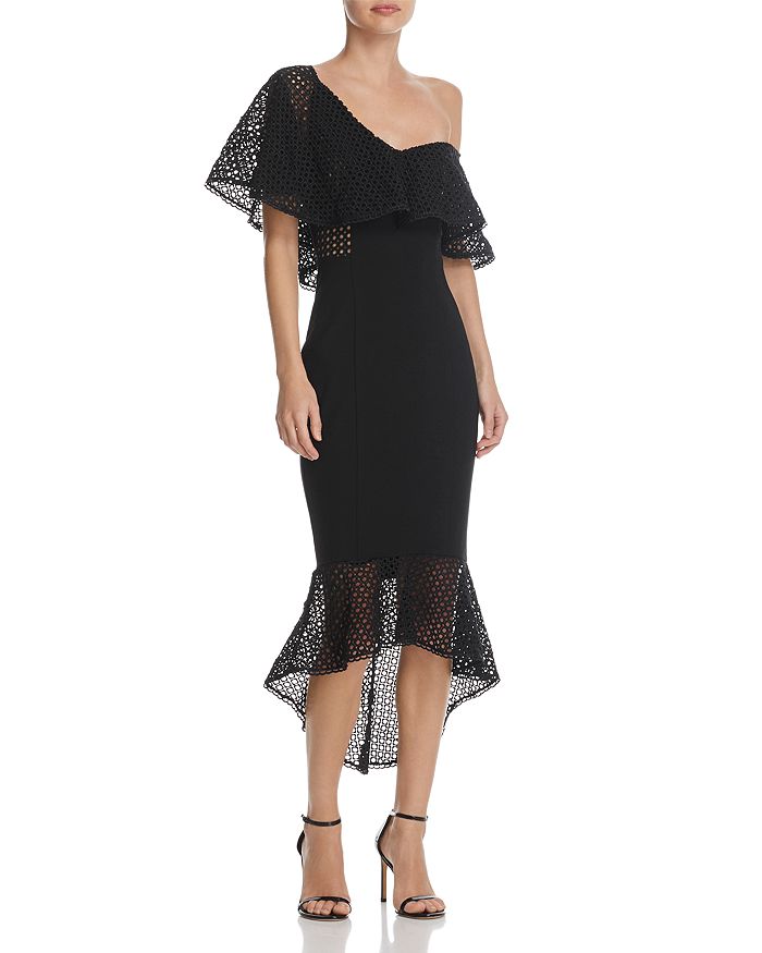 Elliatt Harlow One-Shoulder Flounce Midi Dress | Bloomingdale's