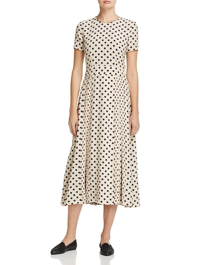 Burberry Corin Silk Polka Dot Dress Bloomingdale s