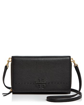 Tory Burch McGraw Flat Leather Wallet Crossbody | Bloomingdale's