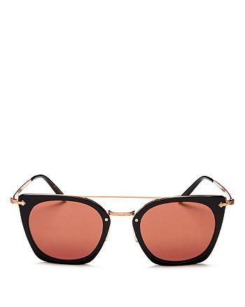 Oliver Peoples Women's Dacette Brow Bar Mirrored Square Sunglasses, 50mm |  Bloomingdale's