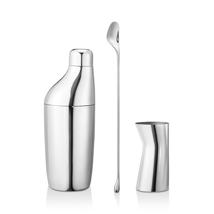 Shop Georg Jensen Sky Barware 3-piece Giftset In Silver