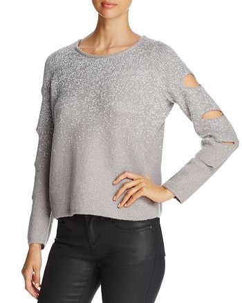 Design History Sparkle Cutout-Sleeve Sweater | Bloomingdale's